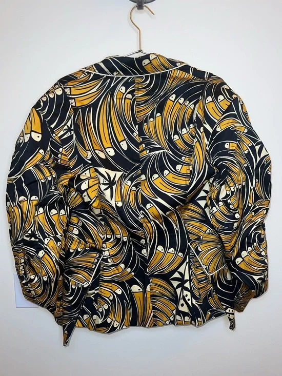 Farm Rio Toucan Spirals Blazer NWT Off White Tropical Print Jacket S - Picture 4 of 16